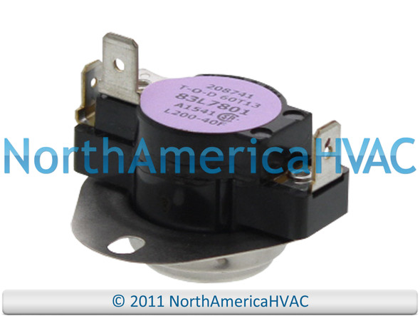 しゅう OEM Lennox Armstrong Ducane Furnace Limit Switch L200-40F Replaces